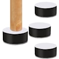 Miniatyrbilde 1 av 5: Møbelben, 4 stk møbelstøtteben, selvklebende møbelrisere for tung bruk, for sofa, skap, kontor (L60 x H30 mm, svart)
