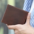 Miniatyrbilde 1 av 5: Herre Trifold Lommebok Retro Mote Lær Ny Antimagnetisk Myntpung