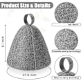 Miniatyrbilde 3 av 5: 6 stk. badstuehatter i filt, badehatt, hodebeskyttelse, absorberende badstumøsse for badstue, dusj, bad, dampbadstue A
