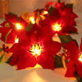 Pikkukuva 3 / 5: Jousivalot Valoisa Joulutähti Garland Punainen Joulutähti Valo Xmas Kukka Garland Kukka Ripustusvalo Joulutähti Kukka Valo
