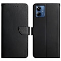 Pikkukuva 1 / 5: Motorola Moto G54 5G Kotelo Aitoa Nahkaa Musta