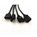 Miniatyrbilde 4 av 5: 2 stk. svart 4-pinners LED-splitterkabel LED-stripekontakt 4-veis splitter