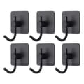 6 Pcs Self-Adhesive Towel Hooks, Stainless Steel Clothes Hooks