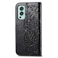 Miniatyrbillede 3 af 5: OnePlus Nord 2 5G - Butterfly Læder Etui - Sort