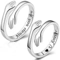 S925 Sterling Silver Kramring för Kvinnor Tonåringar Justerbar Ring[CO]