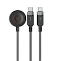 Miniatyrbilde 2 av 5: Acefast 100W USB-C - 2x USB-C / Apple Watch Lader Svart