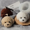 Miniatyrbillede 5 af 5: Lysforme lys stearinlys DIY støbeforme i silikoneform LZ22029 Teddy Avatar