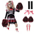 Død Cheerleader Kostume til Piger, Skræmmende Blodige Børne Halloween Kostumer til Halloween Maskeradefester 140cm[co]