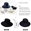Miniatyrbilde 5 av 5: Foldbar Sommerhatt Bred Bremm Dame Solhatt Upf 50 Med Nakkebeskyttelse