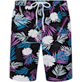 Pikkukuva 3 / 4: Havaijipaita ja shortsit miehille, normaali istuvuus, lyhythihainen, rento, funky rantapaita flamingokuviolla