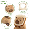 Pikkukuva 4 / 5: Söpö Kapybara Pehmotyyny Kannettavalla Paahtoleipäpäähineellä Kawaii Leipä Kapybara Pehmolelut{F2}