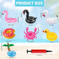 Miniatyrbillede 2 af 5: 12-pak oppustelige drikkevareholdere, flydende drikkevareholdere til pool, oppustelige flamingo-kopunderlag til poolfest