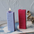 Miniatyrbillede 3 af 5: Lysforme lys stearinlys DIY støbeforme i silikoneform MJ33 lange bogstaver