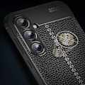Miniatyrbild 5 av 5: Samsung Galaxy A35 5G Skal Litchi Textur Blå