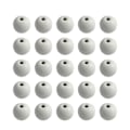 Miniatyrbillede 1 af 3: 100 stk. 20 mm diameter økologiske træperler runde perler Diy håndværk perler kreative Diy smykketilbehør til hjemmekunst håndværk (hvid, 5 mm hul)