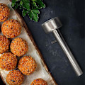 Miniatyrbillede 2 af 4: Falafelske, rustfrit stål Falafel Maker Ske, professionelt non-stick Falafel Baller Værktøj 1 stk
