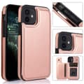 iPhone 12 - Praktisk og Stilren Deksel med Kortholder Roséguld