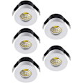 Miniatyrbillede 1 af 5: 5-pak 3W LED forsænkede spotlights, LED forsænkede små skabe Mini Spot-lampe Loft Downlight Kit Armatur (varmt lys)