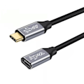 Miniatyrbillede 1 af 5: 1m USB-C 3.1 Gen2 Han - USB-C Hun Adapter Kabel Sort