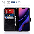 Miniatyrbillede 5 af 5: iPhone 11 Pro Max - Pung Etui - Sort Black Svart