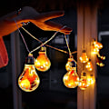 Miniatyrbilde 4 av 4: Utendørs hagestrenglys, 4m 10led lønneblad pærelyssnor, dekorativt LED-lys, for hage uteplass Thanksgiving-dekorasjoner