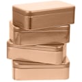 Miniatyrbillede 2 af 2: 4 stk. metaldåser, tomme dåser, gaveæske til slik, bryllupsgaveæsker, gylden 11X6,5X3,5CM, gylden 11X6,5X3,5CM