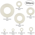 Miniatyrbillede 2 af 4: 500 stk. Plastskiver Nylon Flade skiver M2 / M2.5 / M3 / M4 / M5 / M6 / M8 / M10 Hvid tætningsskive til industrielle fastgørelseselementer null none