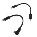 Miniatyrbilde 2 av 2: 1-pakning 100W USB C til USB C-kabel Type C til Type C Ladekabel 15cm/30cm Elbow 30cm[co]