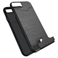 Miniatyrbillede 3 af 4: iPhone 7/8 Cover med kortlomme og støtte - Sort