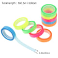 Miniatyrbilde 4 av 4: 10 Ruller Notetape Transparent Markeringstape Bærbare Sidemarkeringer For Markering Blandede Farger 500 Assortert Farge 500X0.8CM