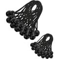 Elastiska spännare, 30 stycken elastiska spännare, elastisk boll, presenningsspännare, tältgummi (200 och 150 mm)[co]