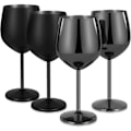 Miniatyrbillede 1 af 5: Sæt med rødvinsglas, vinglas i rustfrit stål, champagneglas