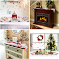 Miniatyrbilde 5 av 5: Julebrodert bordløper Julestjerne Holly Leaf Ta