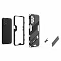 Miniatyrbillede 3 af 5: Samsung Galaxy A23 5G Cover Stødsikkert Hybrid Støtteben Sort