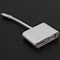 Miniatyrbillede 4 af 5: Usb C til Hdmi 4k Vga Adapter Usb 3.1 Type C Videokonvertere (sølv)