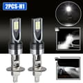 2 pcs H1 LED Headlight Bulbs Conversion Kit Low Beam High Beam 100W 6500K Super White