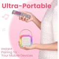 Pikkukuva 4 / 5: Karaokelaite lapsille aikuisille, mini kannettava Bluetooth-kaiutin 2 langattomalla mikrofonilla, lelut lasten syntymäpäivälahjoihin perheen kotijuhliin ...