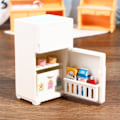 Miniatyrbild 2 av 5: 16 st/set 1:12 Dockskåp Frys Modell Vit Kylskåp Kök Vit One Size