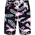 Pikkukuva 3 / 4: Havaijipaita ja shortsit miehille, normaali istuvuus, lyhythihainen, rento, funky ranta-flamingo-paitasetti M
