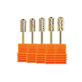 Miniatyrbillede 1 af 5: Carbide Clean Negleboremaskine Bit Værktøj Roterende Fil Manicure Pedicure(5stk, Orange)