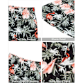 Pikkukuva 5 / 5: Havaijipaita ja shortsit miehille, normaali istuvuus, lyhythihainen, rento, funky ranta Flamingopaita setti XXL