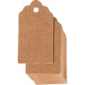 100 st kraftpapper fyrkantiga hänglappar (kraftpapper)