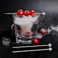 Miniatyrbillede 1 af 2: 16-pak cocktailpinde, rustfri cocktailpinde til oliven, kirsebær, citrus eller frugtgarnering - 12 sølv og 4 guld