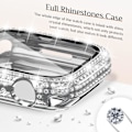Pikkukuva 4 / 4: Goton 2-in-1 vedenpitävä Bling-kotelo Apple Watch 40 mm näytönsuojalle SE (2. sukupolvi) Series 6 5 4, täysi Glitter Diamond Rhinestone Bumper Fac...