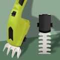 Miniatyrbild 2 av 3: Busktrimmer - två-i-en handhållen häcksax elektrisk gräsklippare häcksax/gräsklippare laddning.