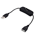 Miniatyrbilde 5 av 5: 2-pakning USB-bryter på/av forlengelseskabel 4-pin datasynkronisering 2.0-kabel 303 vippebryter ledning for LED-stripe harddisk USB-drevet lampehubvifte Arduin