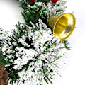 Miniatyrbild 4 av 5: Christmas Wreath for Front Door 15.7 Inch Artificial Winter Hanging Wreath for Front Door/Window with Pine Cones, Bell, Berries and Bow