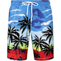 Pikkukuva 3 / 5: Havaijipaita ja shortsit miehille, normaali istuvuus, lyhythihainen, rento, funky ranta-flamingo-paitasetti M