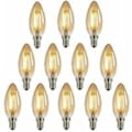 Miniatyrbillede 1 af 5: 12 stk. E14 Edison Pære, Nuodi LED Lysflamme Antik Amber