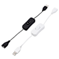Miniatyrbilde 1 av 5: 2-pakning USB-bryter på/av forlengelseskabel 4-pin datasynkronisering 2.0-kabel 303 vippebryter ledning for LED-stripe harddisk USB-drevet lampehubvifte Arduin